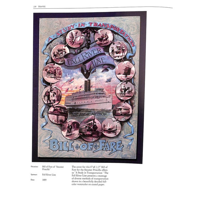 Traditional "Classic Menu Design From the Collection of the New York Public Library" 1988 Alejandro, Reynaldo For Sale - Image 3 of 9