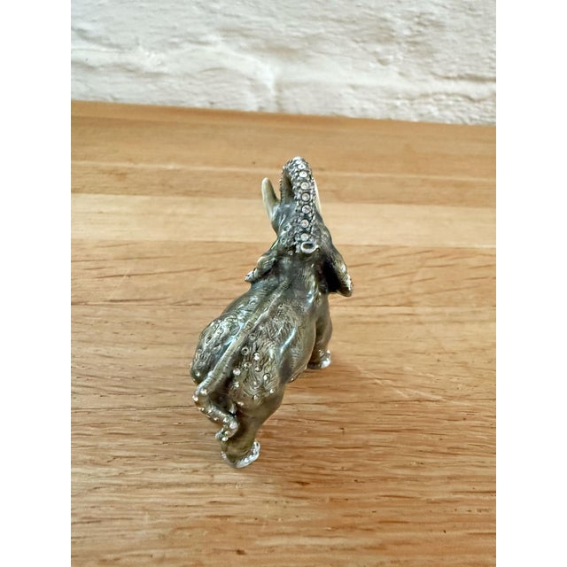 Contemporary Jay Strongwater Hand-Enameled & Swarovski Bejeweled Elephant Figurine For Sale - Image 3 of 8