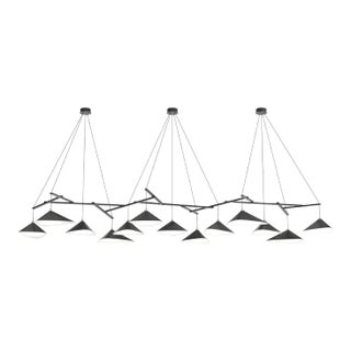 Monumental Daniel Becker 'Emily 13' Chandelier in Anthracite for Moss Objects For Sale