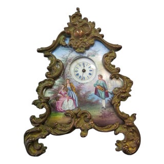 Early 20th Century Austria Enamel Miniature Clock For Sale