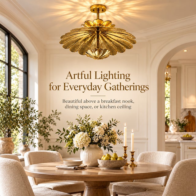 Metal Handmade Brass Flower Ceiling Light, Floral Semi Flush Mount, Hammered Brass Chandelier, Vintage Lotus Ceiling Fixture, Art Deco Lighting For Sale - Image 7 of 18