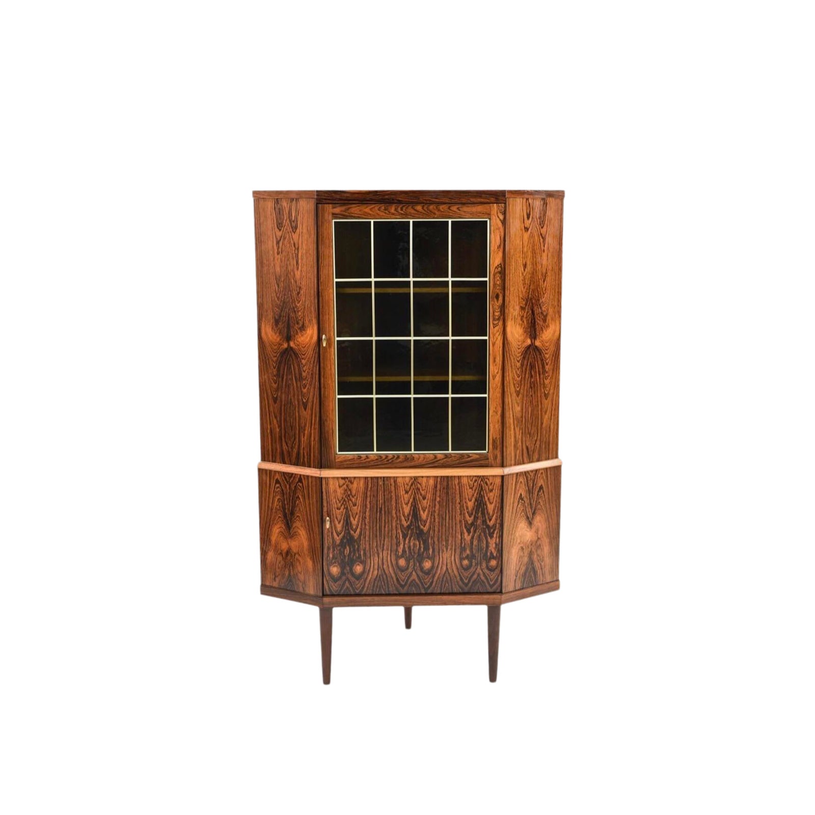 1960 S Mid Century Danish Modern Rosewood Corner Cabinet Chairish