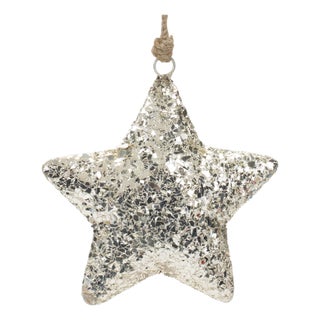 Mosaic Metal Star Ornament (Set of 4) For Sale