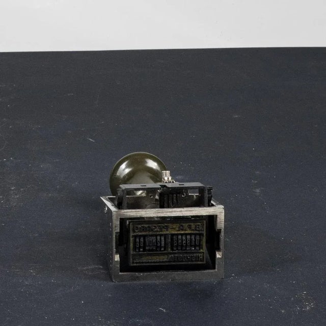 Silver Vintage Plastic and Metal Number Stamp For Sale - Image 8 of 9