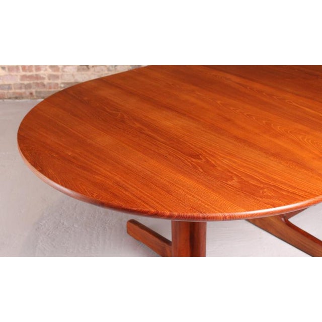 Wood Mid-Century Danish Teak Extending Dining Table, 1960s For Sale - Image 7 of 13