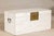 Midcentury Whitewashed Blanket Chest with Brass Hardware and Storage For Sale In New York - Image 6 of 12