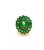 Gemstone Bochic “Capri” Vintage Natural Diamond & Emerald Vintage Retro Ring Set In 18K For Sale - Image 7 of 9