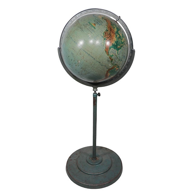 A.j. Nystrom World Globe on Stand | Chairish