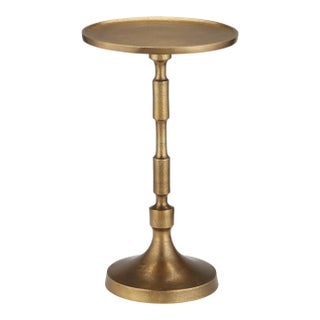 Currey & Company Pascal Brass Accent Table For Sale