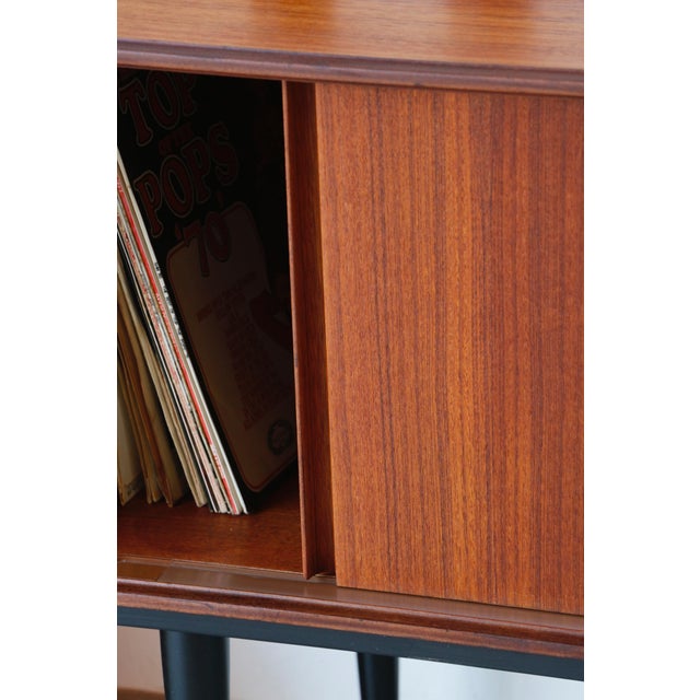 Wood Vintage Vinyl Cabinet in Teak, 1960s For Sale - Image 7 of 18