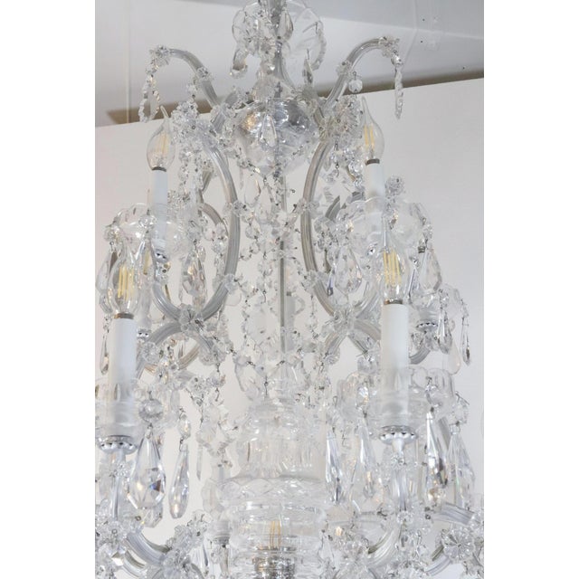 Traditional Late 20th Century 15 Light Marie Therese Crystal Chandelier For Sale - Image 3 of 14