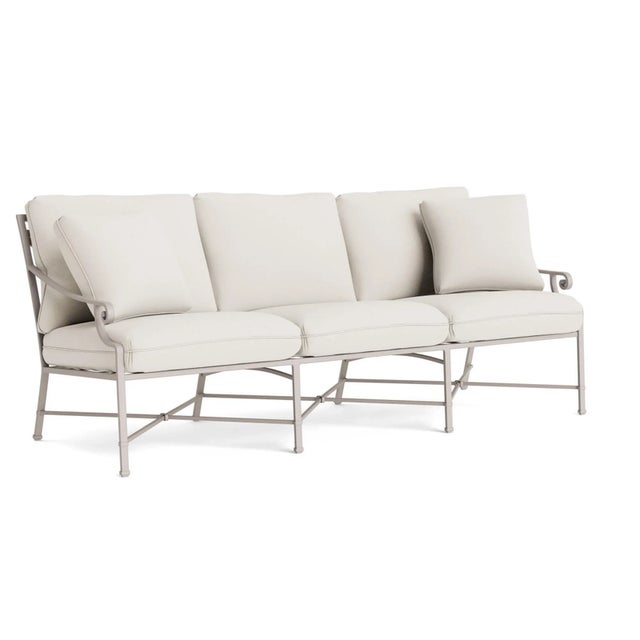 Brown Jordan Venetian Sofa, Dove frame with Fusion Natural fabric For Sale - Image 12 of 12