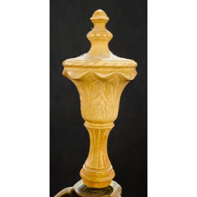 Mid-Century Water Bearers in a Finely Cast Porcelain Finish Table Lamp, a Pair For Sale - Image 12 of 12