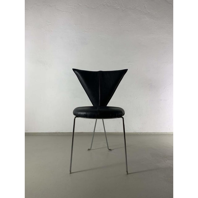 Black Leatherette Metal Chairs from Lubke, 1990s, Set of 6 For Sale - Image 14 of 14