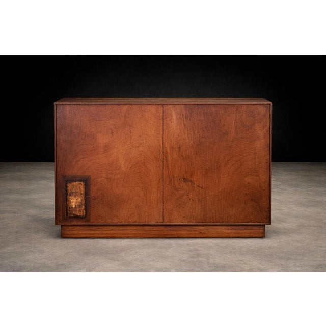Wood Brazilian Rosewood Sideboard / Bar With Pull-Out Trays by Ando — Brazil, 1950s For Sale - Image 7 of 15