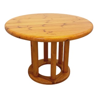 Vintage Scandinavian Round Dining Table by Rainer Daumiller, 1960s For Sale