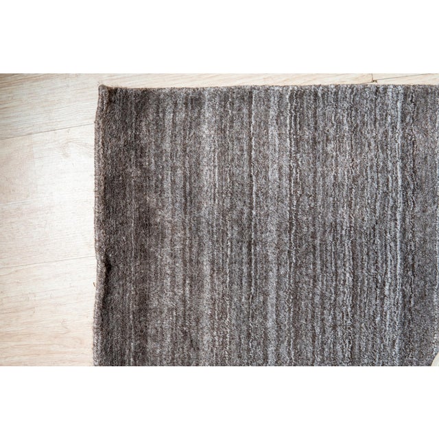 10x14 Traditional Fiona Ava Brown Open Field Handmade Wool Carpet Rug For Sale - Image 4 of 5