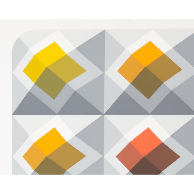 Printmaking Materials “Nebula Iv” Op Art Serigraph Print by Marko Spalatin For Sale - Image 7 of 8