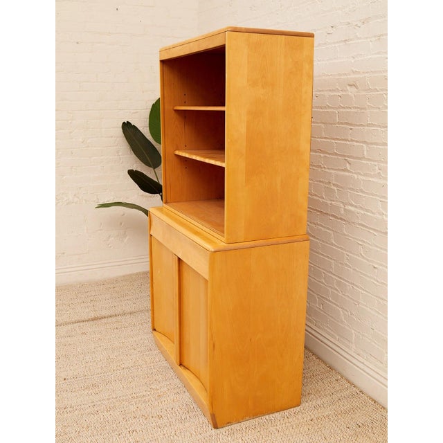 Heywood-Wakefield Mid 20th Century Heywood Wakefield Hutch For Sale - Image 4 of 12