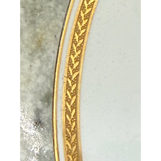 Limoges, France William Guerin Limoges Gilt Dinner Plates, Set of 5 For Sale - Image 4 of 9