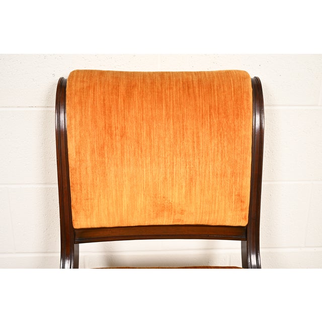 Wood Kittinger Regency Carved Mahogany Side Chairs or Dining Chairs, Pair For Sale - Image 7 of 15