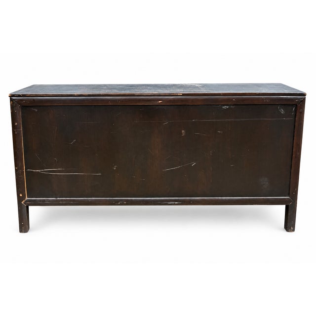 Mid 20th Century 1950s Renzo Rutili Attributed Mid-Century Modern Walnut & Brass Credenza For Sale - Image 5 of 5