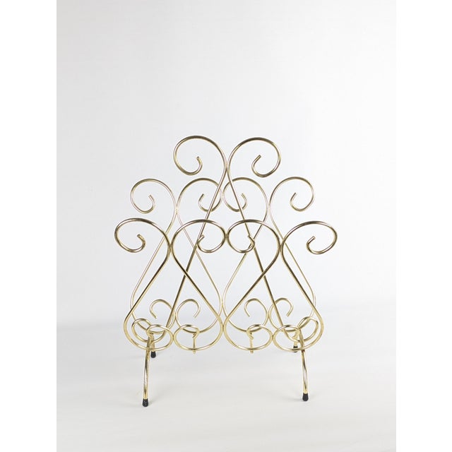 Gold Wire Magazine Rack, France, 1960 For Sale - Image 11 of 11