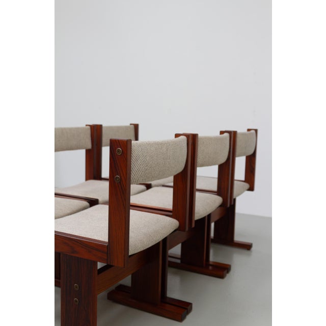 Danish Brutalist Rosewood Dining Chairs from Gangsø Møbler, 1970s, Set of 6 For Sale - Image 12 of 18