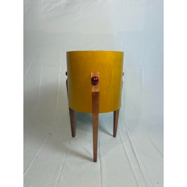 Wood Mid 20th Century MCM Memphis Post Modern Side Table For Sale - Image 7 of 12