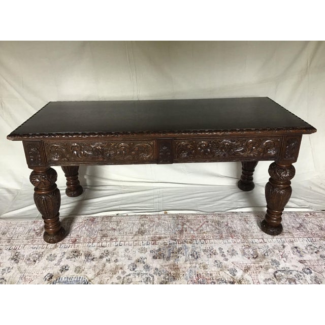 Antique Victorian Library Table Chairish