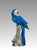 Paint Large Mid Century Italian Royal Blue and Yellow Ceramic Hand Painted Majolica Macaw (Parrot) For Sale - Image 7 of 12