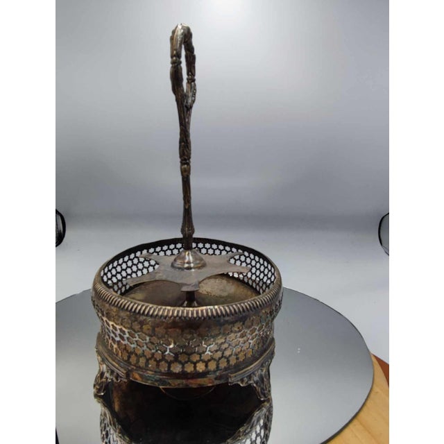 Metal Art Nouveau Plated Spice Rack, 1890s For Sale - Image 7 of 8