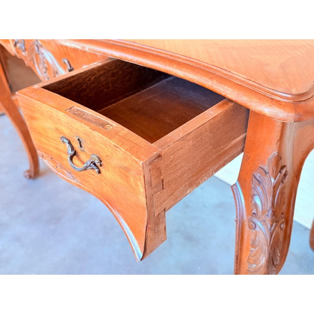 20th Century Wood French Louis XV Style Writing Desk, 1920 For Sale - Image 11 of 18