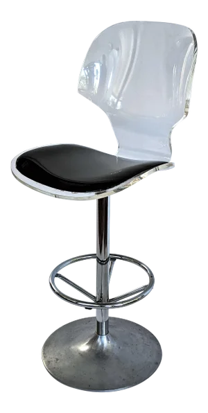 Hill Manufacturing Co. High Lucite Bar Stool/Chair Labelled