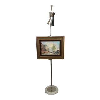 Jonathan Adler for Robert Abbey Bristol Floor Lamp Easel in Polished Nickel For Sale