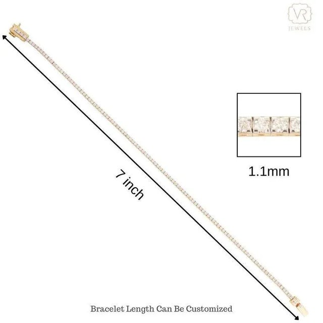 Metal Diamond Sleek Stacking Tennis Bracelet For Sale - Image 7 of 11