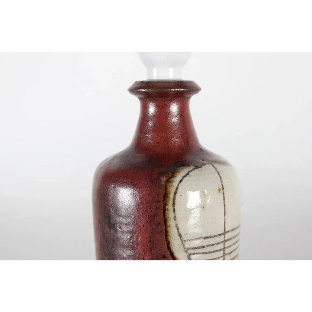 1970s Sculptural Ceramic Table Lamp by Gunver Bilde Sørensen, Denmark, 1970s For Sale - Image 5 of 11