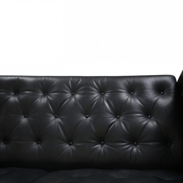 EJ315 Three-Seater Sofa in Black Leather by Erik Jørgensen, 2000s For Sale - Image 10 of 18