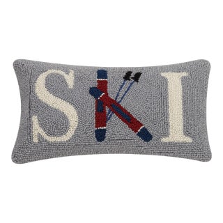 Ski Hook Pillow 9" x 16" For Sale
