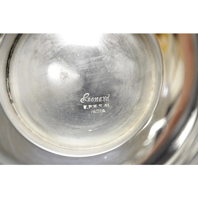 Vintage Leonard Victorian Silver Plated Small Ice Bucket Chiller W/ Handle For Sale - Image 9 of 12