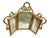 Triptych mirror in gilt wood carved with a fris. 18th dimensions: height 75, width 96, depth 3 unfolded