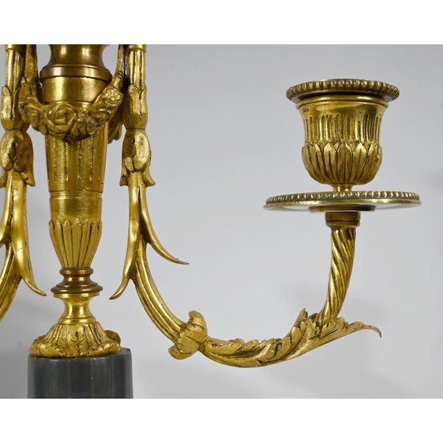 Mid 19th Century Bronze and Marble Candleholders, Set of 2 For Sale - Image 18 of 18