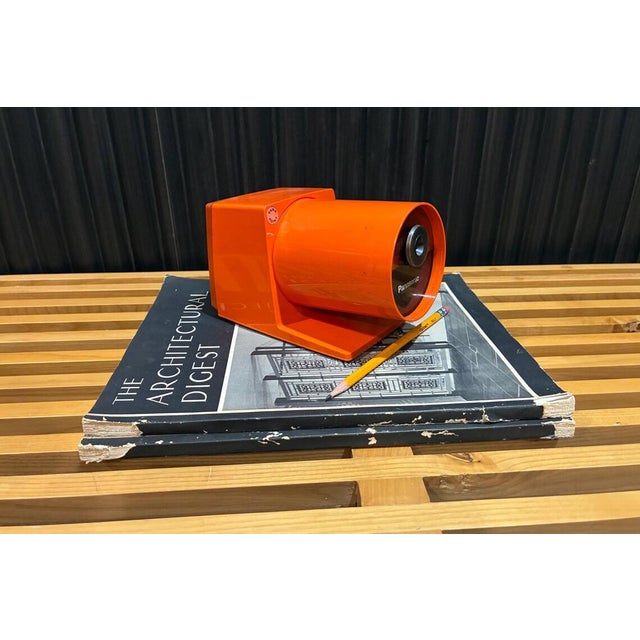 Vintage Mid Century Orange Panasonic Pencil Sharpener For Sale In New York - Image 6 of 7