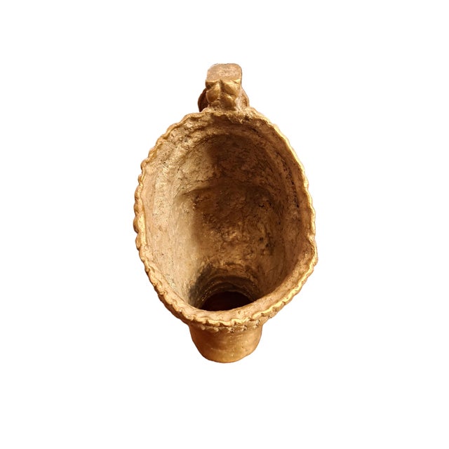 Mid 20th Century Bronze Ife Head Sculpture For Sale - Image 4 of 4