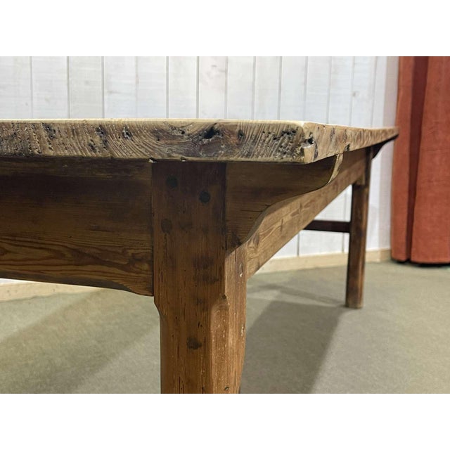 Early 20th Century Fir Farmhouse Table For Sale - Image 6 of 18