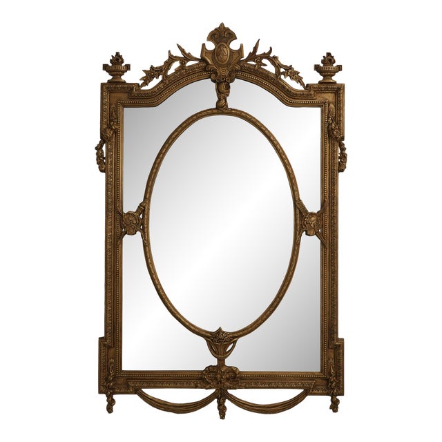 Friedman Brothers Large French Gold Gilt Mirror For Sale