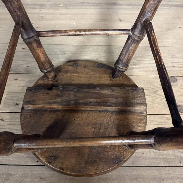 Stool in Beech and Faux Bamboo For Sale - Image 14 of 16