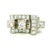 Vintage Platinum Diamond Cocktail Ring, 3 Carats Total, 1940s, Size 6.5 For Sale - Image 11 of 17