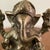 Mid 20th Century Vintage Handcrafted Solid Brass Hindu God Lord Ganesha Statue Sitting on the Lotus For Sale - Image 5 of 12