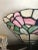 Traditional Vintage Floral Multicolor Stained Glass Wall Sconce For Sale - Image 3 of 11